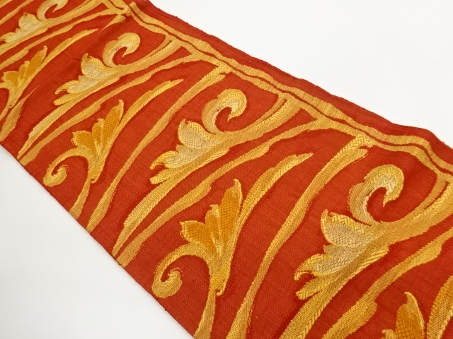 JAPANESE KIMONO / NAGOYA OBI / TSUMUGI / WOVEN ABSTRACT PATTERN 